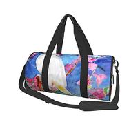 Bolsa de Viaje Redonda Hermosa cacatúa pájaro Flor Bolsa de Gimnasio para Hombres Mujeres Bolsa de Lona Bolsa de Deportes