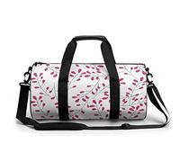 Bolsa de Viaje Redonda Hermosa Flor roja Bolsa de Gimnasio para Hombres Mujeres Bolsa de Lona Bolsa de Deportes