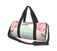 Bolsa de Viaje Redonda Hermosa Primavera colibrí libélula Flor Bolsa de Gimnasio para Hombres Mujeres Bolsa de Lona Bolsa de Deporte