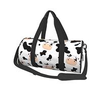 Bolsa de Viaje Redonda Linda Vaca Bolsa de Gimnasio para Hombres Mujeres Bolsa de Lona Bolsa de Deportes