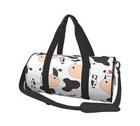Bolsa de Viaje Redonda Linda Vaca Bolsa de Gimnasio para Hombres Mujeres Bolsa de Lona Bolsa de Deportes