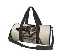 Bolsa de Viaje Redonda Lindo búho Bolsa de Gimnasio para Hombres Mujeres Bolsa de Lona Bolsa de Deportes