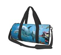 Bolsa de Viaje Redonda Ocean Dolphin Looking At You Bolsa de Gimnasio para Hombres y Mujeres Bolsa de Deporte