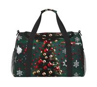 Bolsa de viaje redonda para árbol de Navidad, diseño moderno, gran capacidad de almacenamiento, adecuada para viajes de negocios y viajes cortos, color negro, talla única