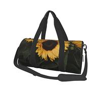 Bolsa De Viaje Redonda Persona Sosteniendo Tres Girasoles Comunes En Florero Bolsa De Gimnasio para Hombres Mujeres Bolsa De Lona Bolsa De Deportes