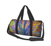 Bolsa de Viaje Redonda Rainbow Tree of Life Bolsa de Gimnasio para Hombres y Mujeres Bolsa de Deporte Bolsa de Deporte