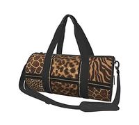 Bolsa de Viaje Redonda Wild Zoo Bolsa de Gimnasio para Hombres y Mujeres Bolsa de Deporte Bolsa de Deporte