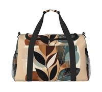 Bolsa de viaje resistente al agua con hojas de eucalipto, compacta, para deportes, gimnasio y fin de semana para hombres y mujeres