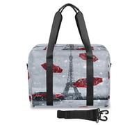 Bolsa de viaje romántica con diseño de torre Eiffel para coche, para mujeres, hombres, niñas, niños, fin de semana, bolsa de viaje de 32 L, bolsa grande para viajes, deportes, gimnasio, color, Big,