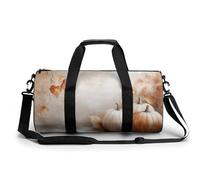 Bolsa de viaje rústica de otoño con diseño de calabazas y hojas para el gimnasio, para mujeres y hombres, bolsa de deporte con correa para el hombro