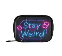 Bolsa de viaje Stay Weird Style con compartimentos desmontables, organizador acoplable para organizador de pastillas de viaje