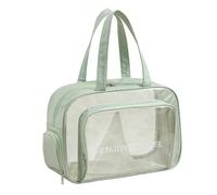 Bolsa de viaje transparente para artículos de tocador - Bolsa con cremallera impermeable para playa y piscina | Organizador deportivo de gran fitness, bolsa de separación seca y húmeda, guardianes