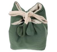 Bolsa de Viaje Verde, Organizador Portátil de Algodón para Té | Protege Tazas y Cuencos Delicados, Ordena Objetos Pequeños, Fácil de Llevar, para Dormitorio y Hogar