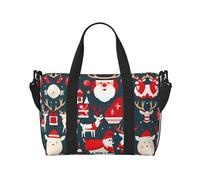 Bolsa de viaje versátil con estampado de Feliz Navidad, el compañero para viajes de negocios y personales, color negro, talla única, Black, Talla única