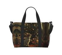 Bolsa de viaje versátil con estampado de Feliz Navidad, el compañero para viajes de negocios y personales, color negro, talla única, Black, Talla única