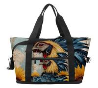 Bolsa de viaje vintage con diseño de tortuga y estrella de mar, expandible, para fin de semana, impermeable, para deporte, gimnasio, hospital, Multicolor 11, Talla única, Bolsa de viaje