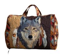 Bolsa De Viaje Weekender Acolchada para Mujer, Bolsa Duffel Patchwork De Gimnasio, Ligera para Escapadas Cortas y Noche YS6,18X9X9 Inch