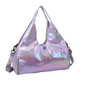 Bolsa de Viaje Women Gym Satchel Bag Large Capacity Pearlescent Sports Storage Waterproof Multipocket Dry Wet Separation Outdoor Simple(Purple)