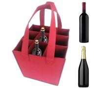 Bolsa de vino, bolsa de vino aislada, a prueba de fugas, de fieltro, para 9 botellas, bolsa de viaje de vino para picnic, BYOB Beach, bolsa portátil para botellas de vino, rojo, ver descripción, Ver