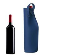 Bolsa de vino - Bolsa de vino para botella individual | Bolsa de vino de piel sintética con asas, portátil de cuero para exteriores, viajes, restaurante, cata de vino, Blue, Refer to description,