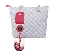 Bolsa de vino con dispensador de bebidas | Bolsa portátil para vino | Bolsas dispensadoras de vino | Bolso de hombro para playa, viajes, picnic, camping, para amantes del vino, Gray, Refer to