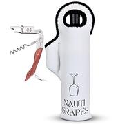 Bolsa de vino con sacacorchos - Bolsa de neopreno para botella de vino con abridor de vino, bolsa de vino para botellas de vino, regalos, accesorios de vino para amantes del vino, regalo para mujeres
