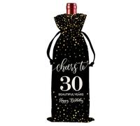 Bolsa de vino de 30 cumpleaños, regalos de 30 cumpleaños para mujeres y hombres, suministros de fiesta de regalo de cumpleaños de 30 años, idea de regalo de 30 cumpleaños, bolsa de vino para su novia,