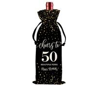 Bolsa de vino de 50 cumpleaños, regalos de 50 cumpleaños para mujeres y hombres, suministros de fiesta de regalo de cumpleaños de 50 años, idea de regalo de cincuenta cumpleaños, bolsa de vino para su