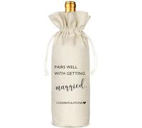 Bolsa de vino de boda, regalo de compromiso, combina bien con casarse, regalo de compromiso para parejas, regalo para ella, bolsa de vino de compromiso, regalo de novia