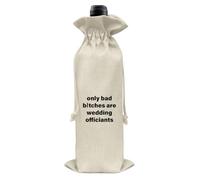 Bolsa de vino de regalo de boda para el día de la boda oficial, regalos divertidos para su mejor amiga, mejor amiga, regalo de pastor, bolsa de regalo de vino oficial