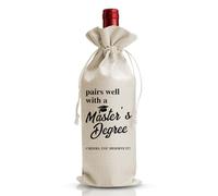 Bolsa de vino de regalo para fiesta de graduación de graduación, para pareja, amiga, ella, hijo, mujeres, hombres, regalo de graduación de maestría, regalo de agradecimiento para estudiantes