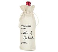 Bolsa de vino de regalo para madre de la novia, regalos para madre del novio, regalos de boda para madre de hija, regalos de suegra, bolsa de vino reutilizable de arpillera, combina bien con los