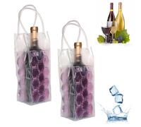 Bolsa de vino helado, enfriador de vino, enfriador de vino, enfriador de vino, enfriador de botellas de vino para champán rojo y blanco o espumoso. Juego de 2 (bolsa de vino morada)