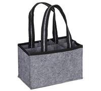 Bolsa de vino para 6 botellas,Bolsa de vino para 6 botellas | Bolsa de viaje de vino de fieltro | Bolsa portátil reutilizable para botellas de vino, agua, bebidas, cerveza, divisor desmontable incluid