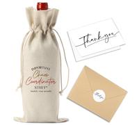 Bolsa de vino para coordinador del caos con tarjeta, regalos de coordinador de caos para mujeres, hombres, jefes, damas, asistente administrativo, inspiración, agradecimiento, trabajo, regalos