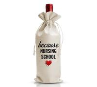 Bolsa de vino para regalo de graduación de la escuela de enfermería para mujeres LNP y su farmacéutico, regalo de agradecimiento a la enfermera o regalo de agradecimiento, bolsa de regalo para el día