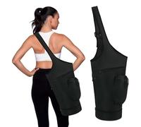 Bolsa de yoga con gran apertura, bolsa de deporte para mujer, esterilla de yoga, bolsa con compartimento húmedo y bolsillo para botella, correa de hombro ajustable, bolsa de yoga, bolsa para esterilla
