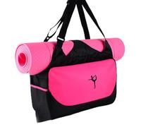 Bolsa de Yoga Gimnasio Bolso de Bolsas de Gran Capacidad Material de poliéster Diseño de viscosidad 48x24x16cm 18.9x9.4x6.3in para Mujeres Sports Yoga Actividades al Aire Libre de (Rosa Rojo)