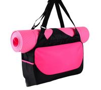 Bolsa de yoga outdoorm Material de poliéster Diseño de viscosidad Gran capacidad 48x24x16cm/18.9x9.4x6.3in Bolsa de gimnasio para deportes Yoga (Rosa roja)
