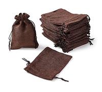 Bolsa de Yute con Cordón 100pc yute bolsas de regalo bolsa de joyería de embalaje bolsa de arpillera con cordón bolsas de empaquetado del caramelo del favor de joyería Presente Pantalla 14x10cm ( Colo
