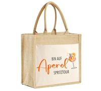 Bolsa de yute para regalo de Aperol, regalo de Aperol Spritz, bolsa "I'm on Aperol Spritz Tour", bolsa de regalo para cumpleaños de JGA en Navidad