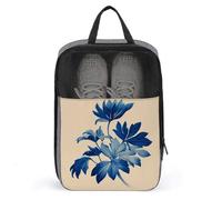 Bolsa de zapatos abstractas con flores azules para viajes, uso diario, bolsa de almacenamiento antipolvo para zapatos de golf