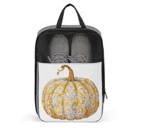 Bolsa de zapatos chinoiserie de calabaza amarilla acuarela para viajes, uso diario, bolsa de almacenamiento antipolvo para zapatos de golf