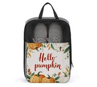 Bolsa de zapatos con diseño de calabaza de Hello Pumpkin para viajes, uso diario, antipolvo y bolsa de almacenamiento para zapatos de golf