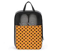 Bolsa de zapatos con diseño de lunares negros sobre amarillo para viajes, uso diario, bolsa de almacenamiento antipolvo para zapatos de golf