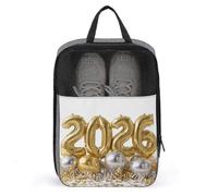 Bolsa de zapatos con números de globo de lámina dorada para viajes, uso diario, bolsa de almacenamiento antipolvo para zapatos de golf