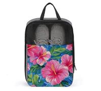 Bolsa de zapatos con patrón de flores de hibisco para viajes, uso diario, bolsa de almacenamiento antipolvo para zapatos de golf