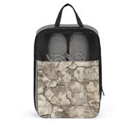 Bolsa de zapatos con superficie de piedra de ruinas erosionadas antiguas para viajes, uso diario, bolsa de almacenamiento antipolvo para zapatos de golf