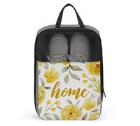 Bolsa de zapatos de acuarela amarilla y blanca para viajes, uso diario, bolsa de almacenamiento antipolvo para zapatos de golf