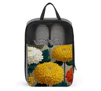Bolsa de zapatos de crisantemo amarilla para viajes, uso diario, bolsa de almacenamiento antipolvo para zapatos de golf